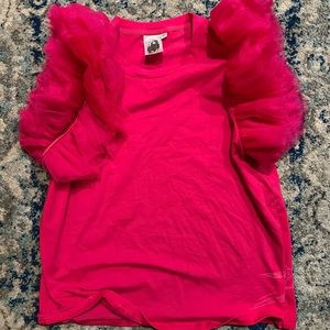 Pink QUEEN OF SPARKLES Ruffle Top